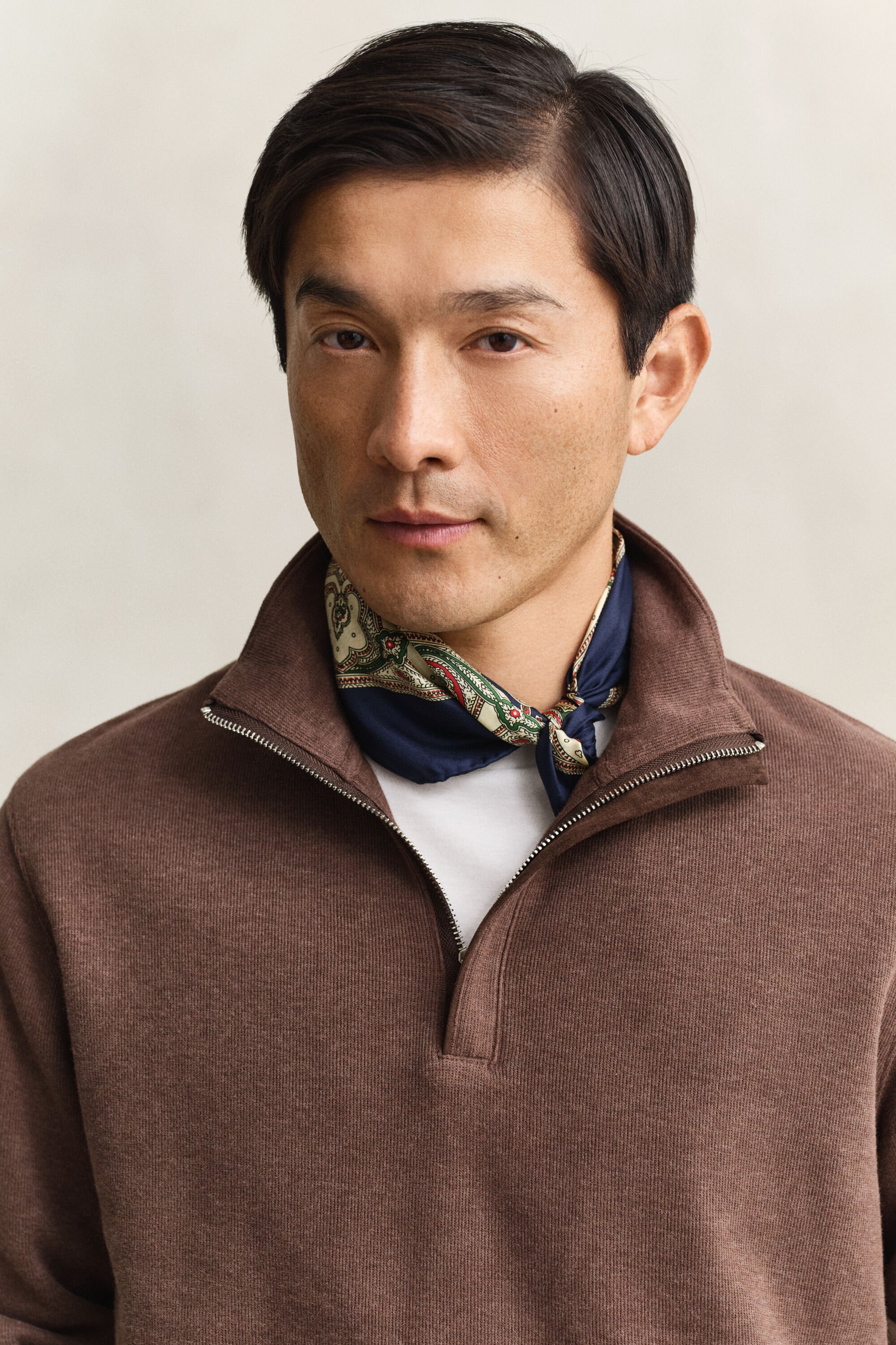 Sudadera Sacker Rib con media cremallera