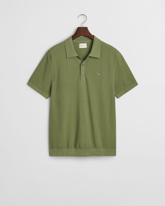 Polo de algodón Micro Textured