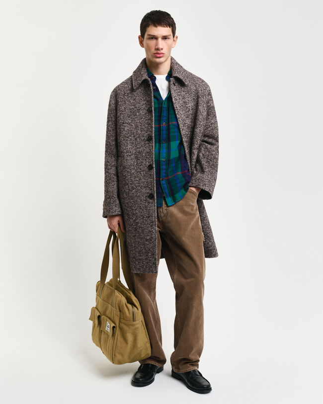 Camisa Regular Fit de sarga a cuadros