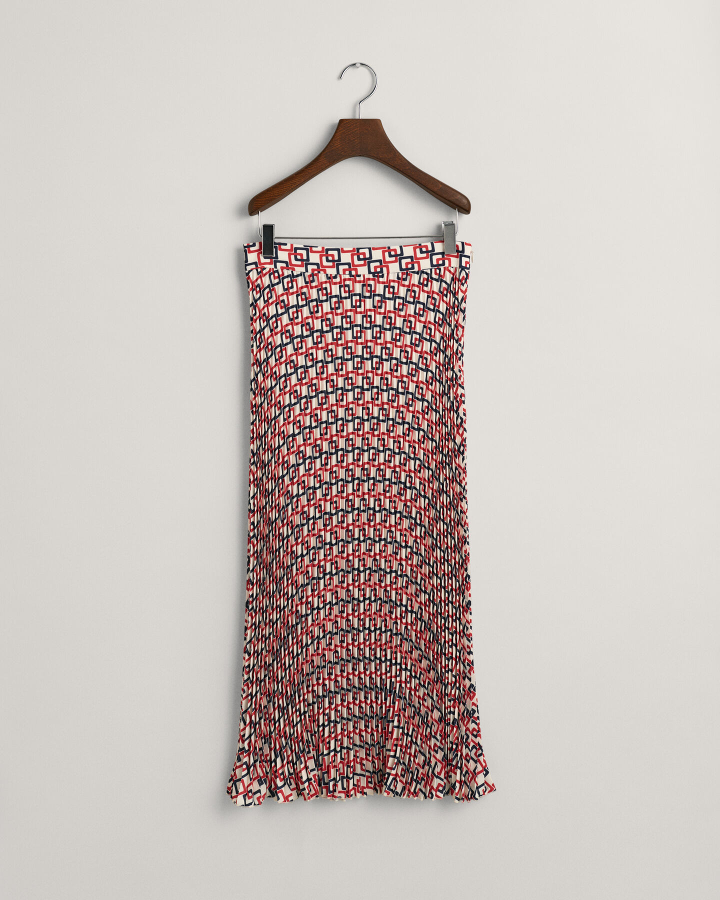 Falda plisada con estampado geom&eacute;trico