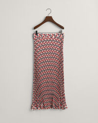 Falda plisada con estampado geom&eacute;trico