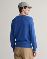 Jersey de cuello redondo de algodón Structured