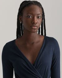 Vestido cruzado de punto