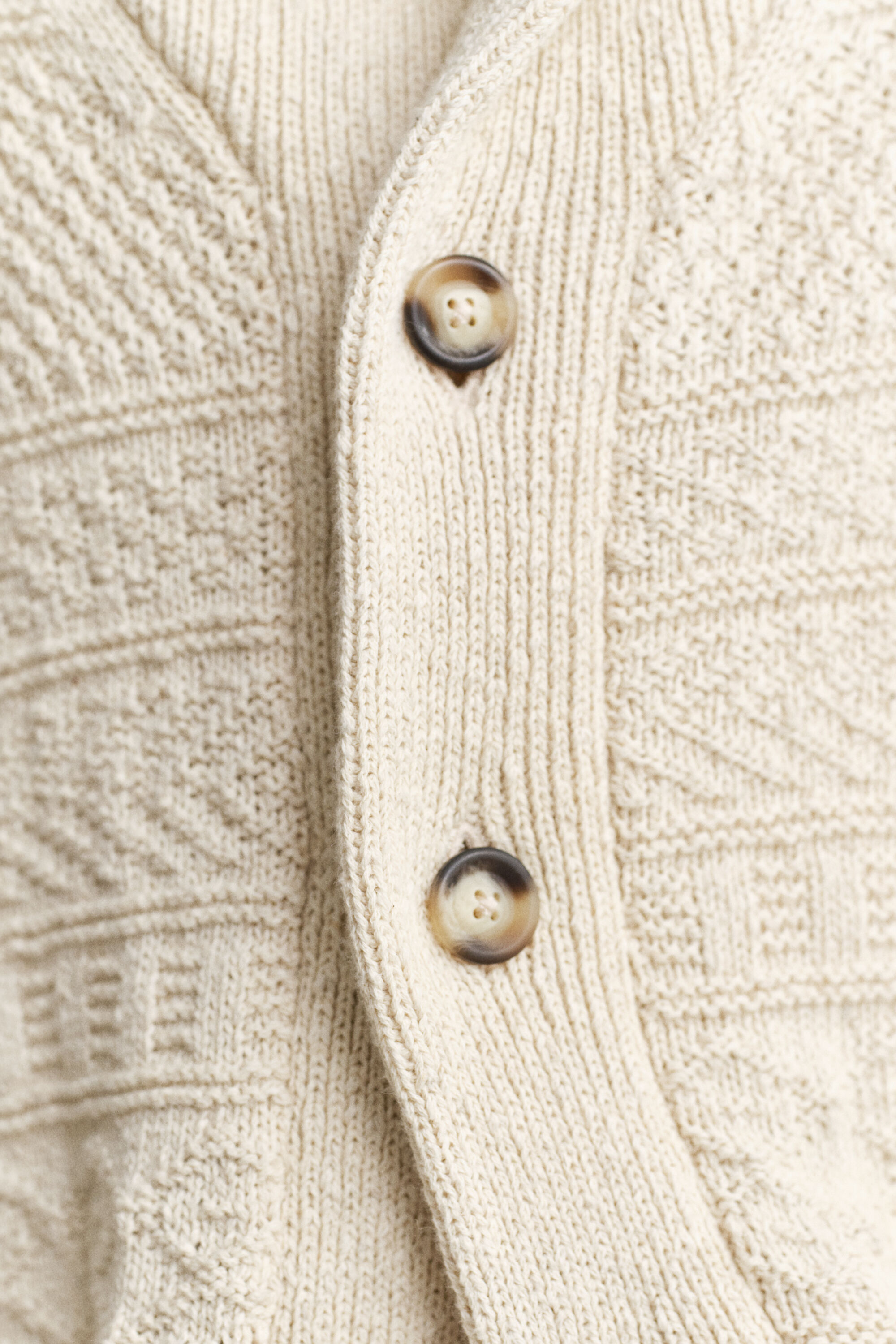 Cárdigan en mezcla de algodón con textura