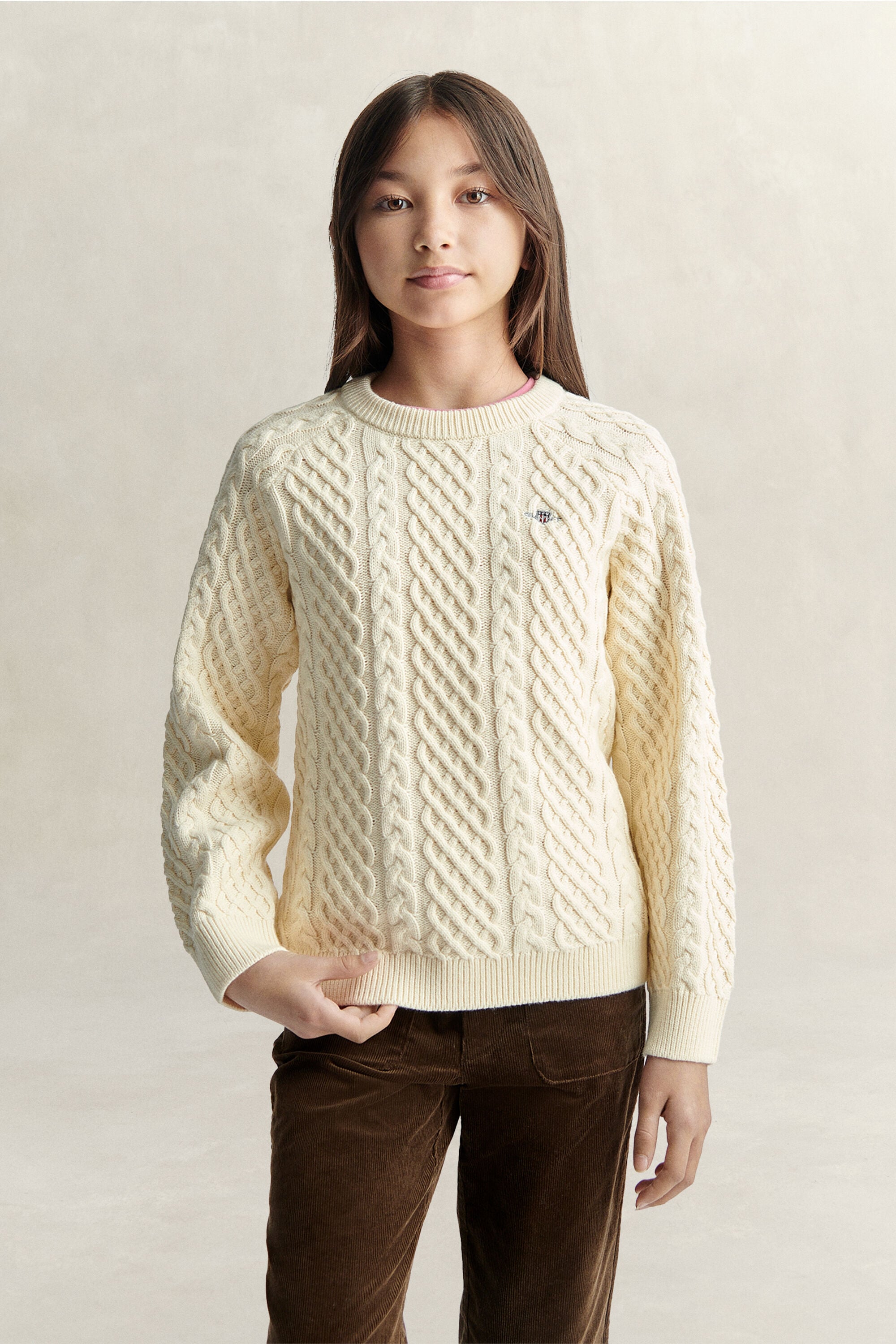 Jersey de punto grueso de ochos Teen Girls