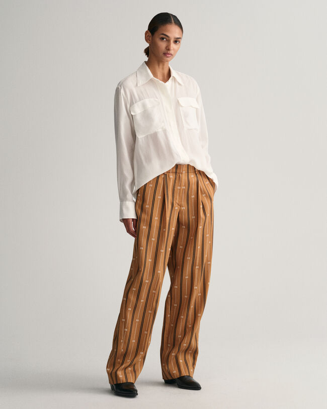 Pantalones Relaxed Fit Monogram a rayas