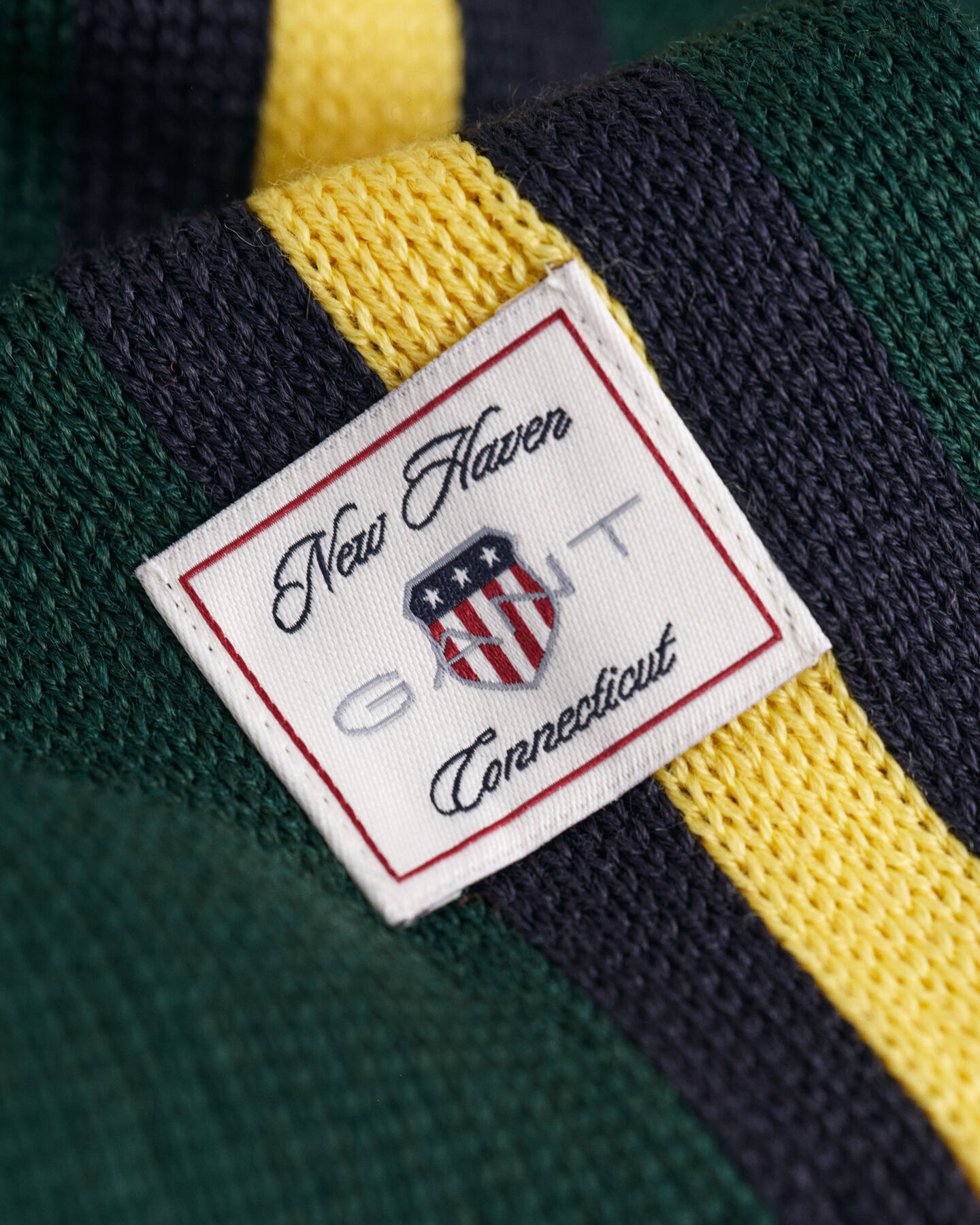 Bufanda de punto de mezcla de lana a rayas