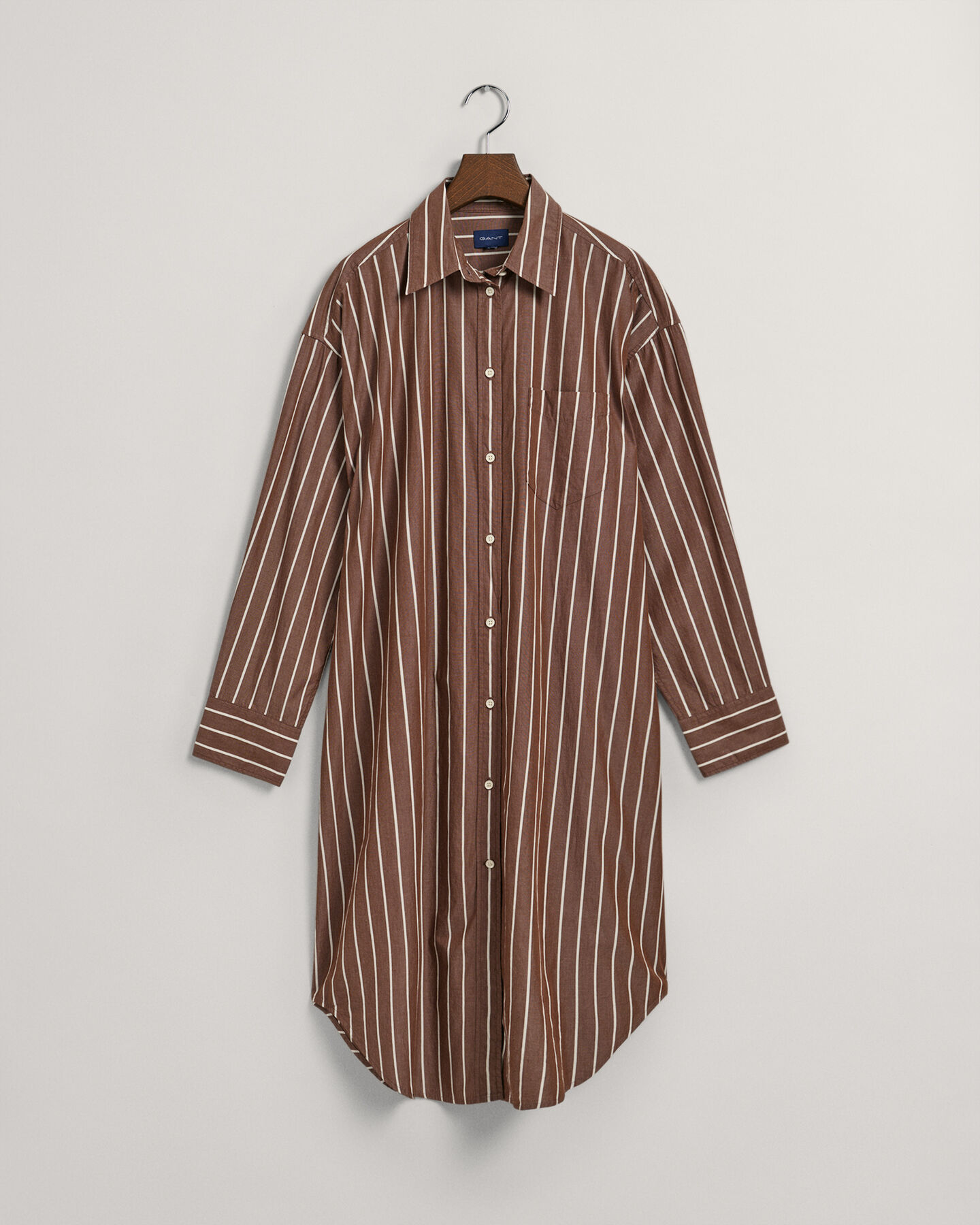 Vestido camisero extragrande a rayas