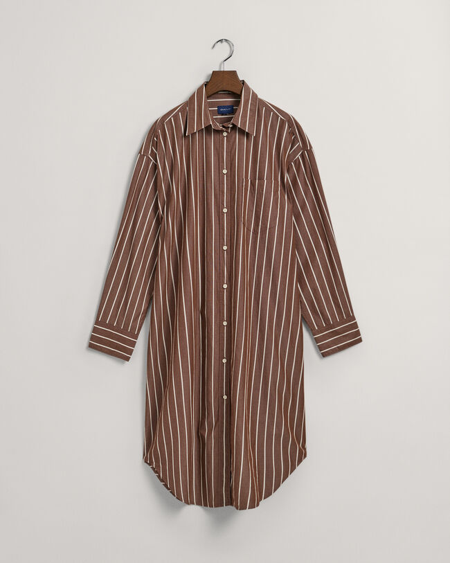 Vestido camisero extragrande a rayas