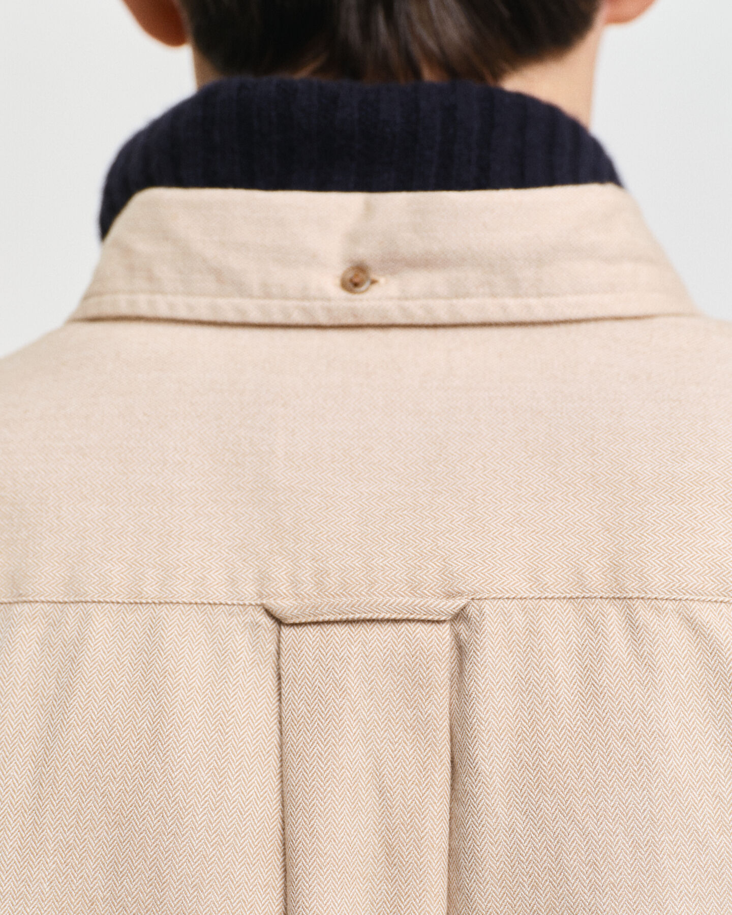 Camisa de franela Regular Fit con dise&ntilde;o de espiga