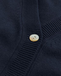 Cárdigan con cuello de pico en algodón ligero