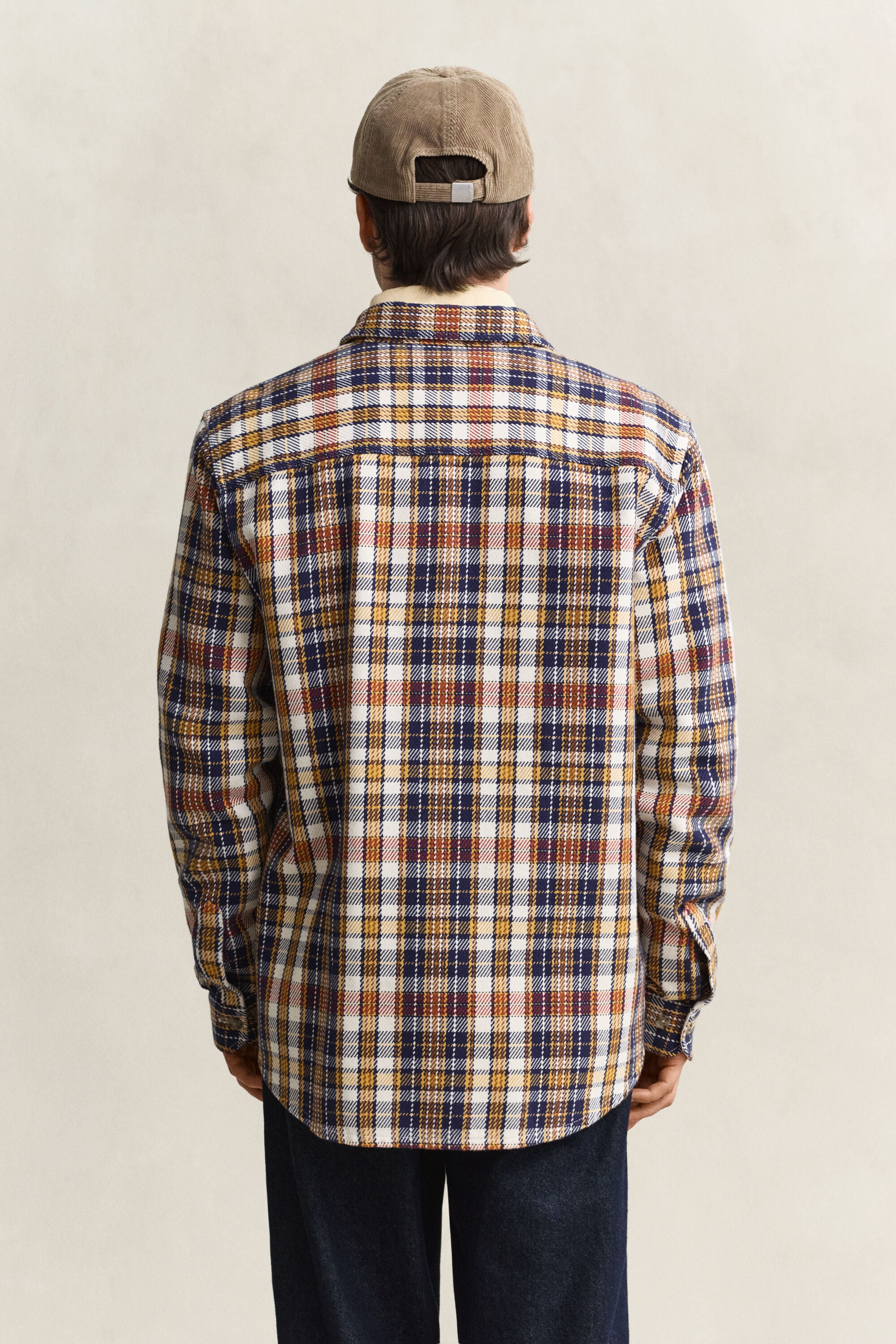 Sobrecamisa de sarga a cuadros