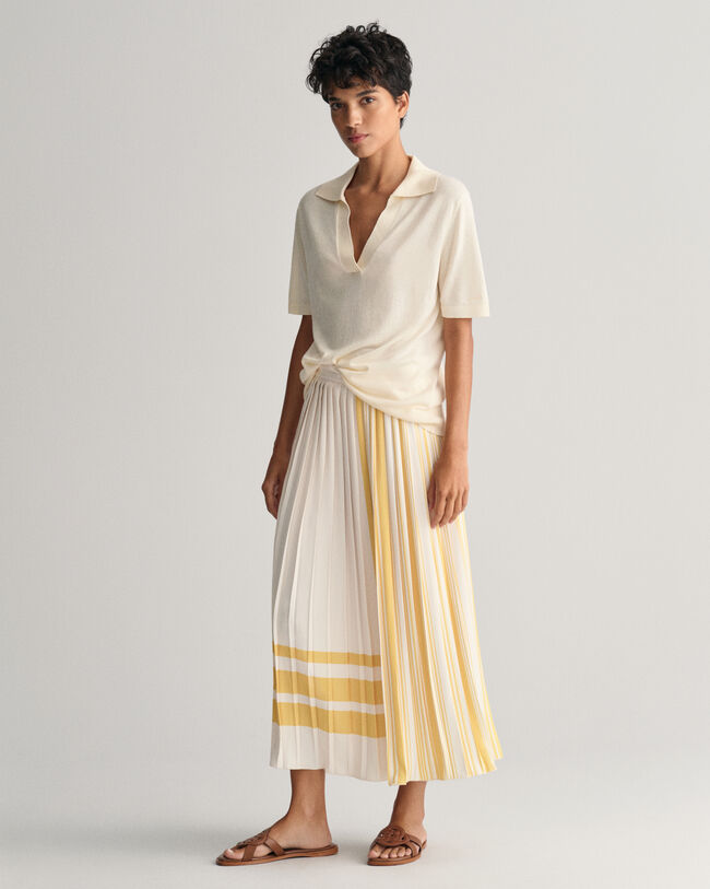 Falda plisada a rayas