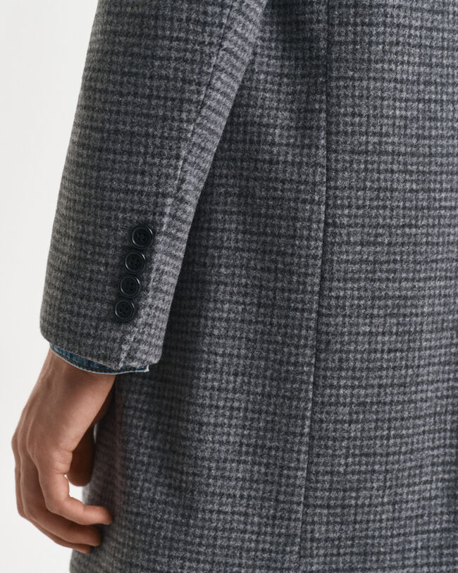 Abrigo de lana en dos tonos