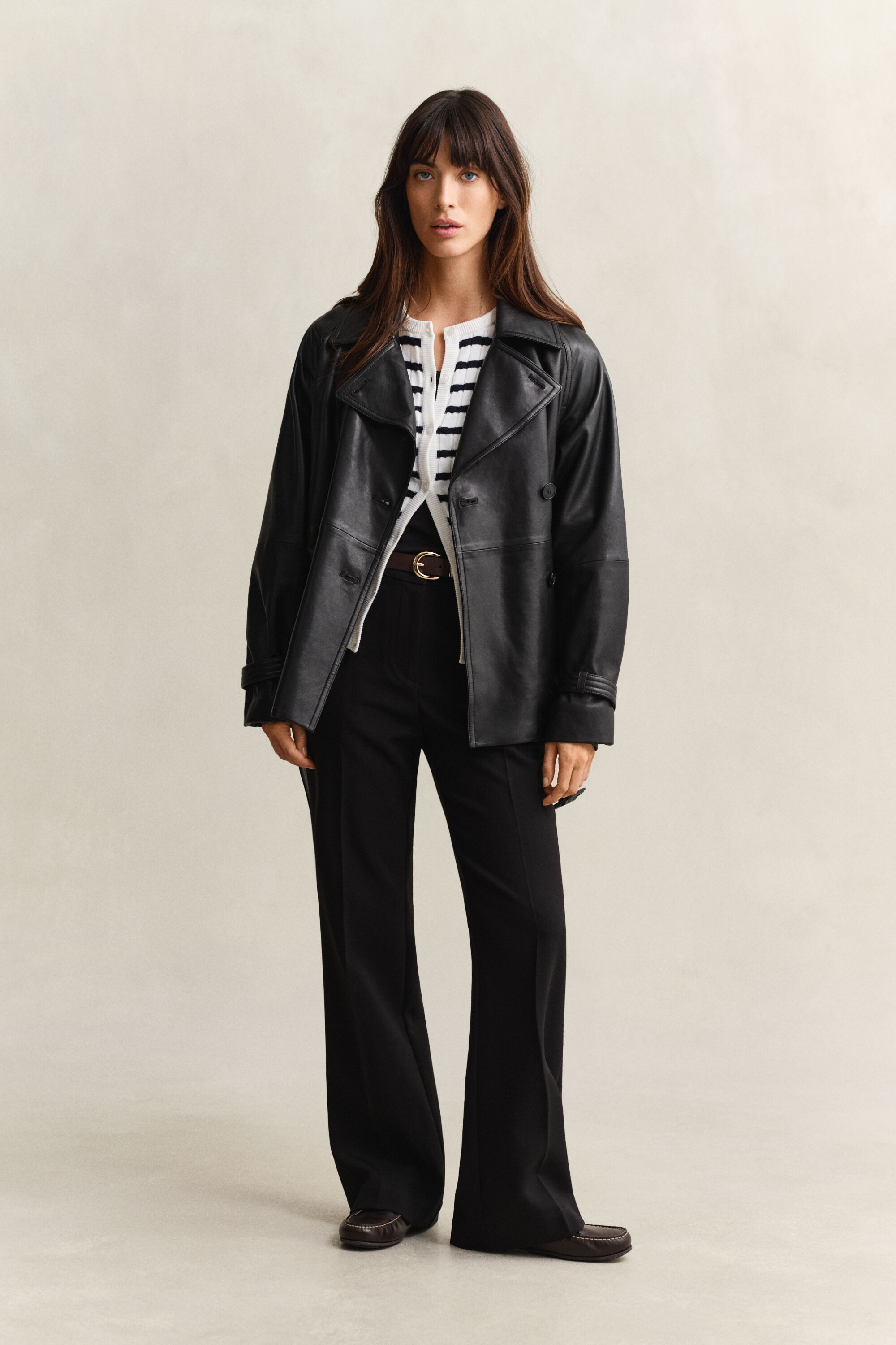 Cárdigan de punto de ochos a rayas