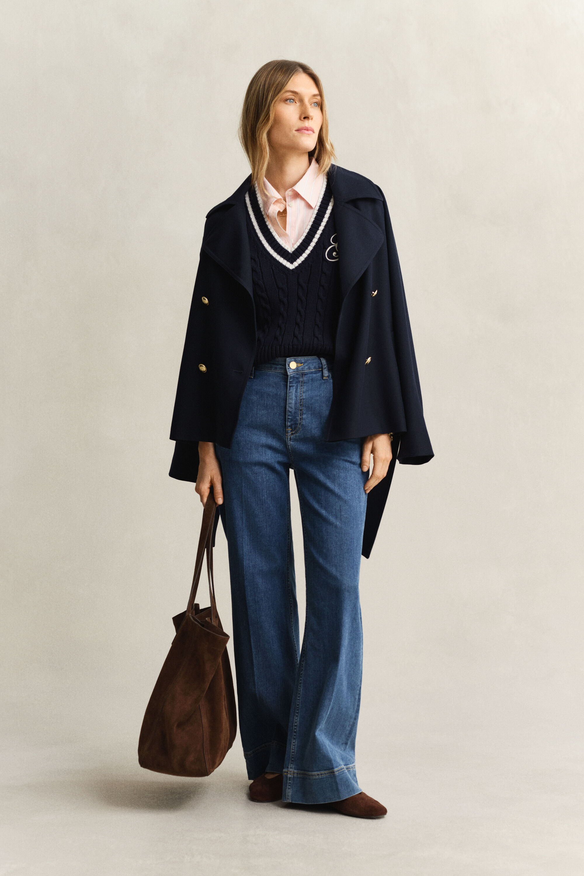 Chaleco de punto de ochos de algodón