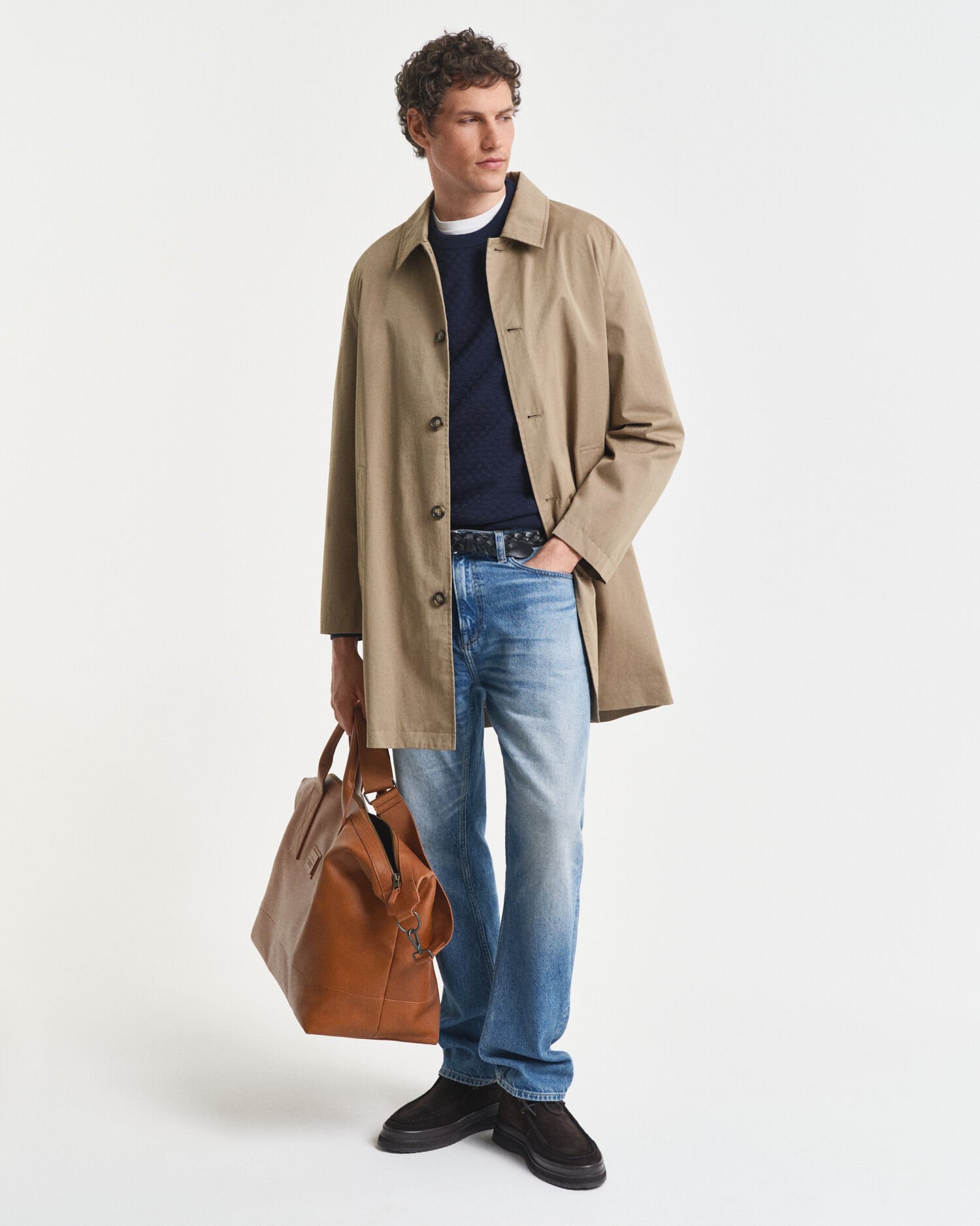 Jersey con cuello redondo y microtextura