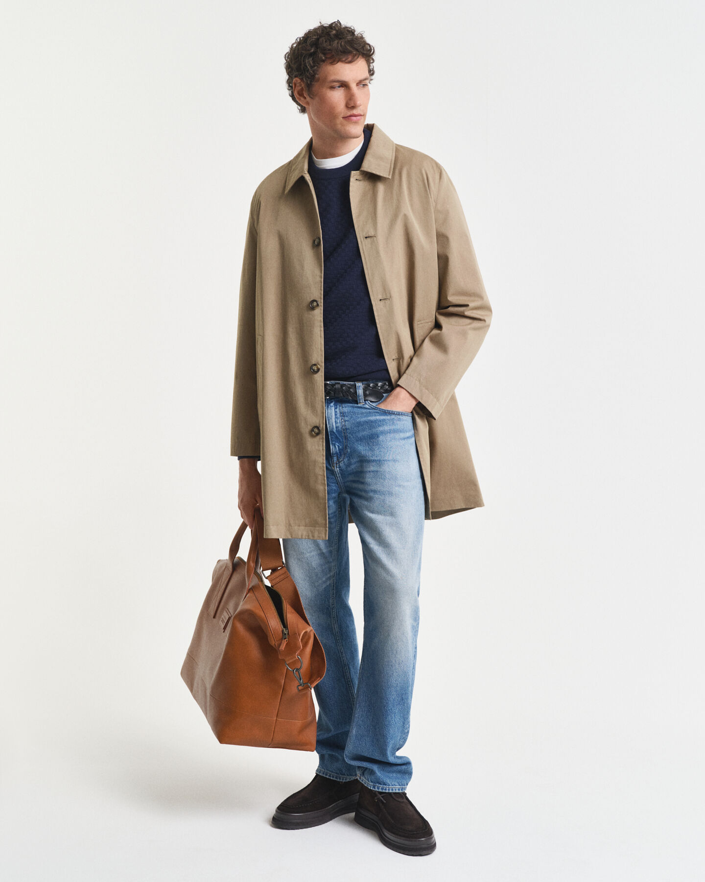 Jersey con cuello redondo y microtextura