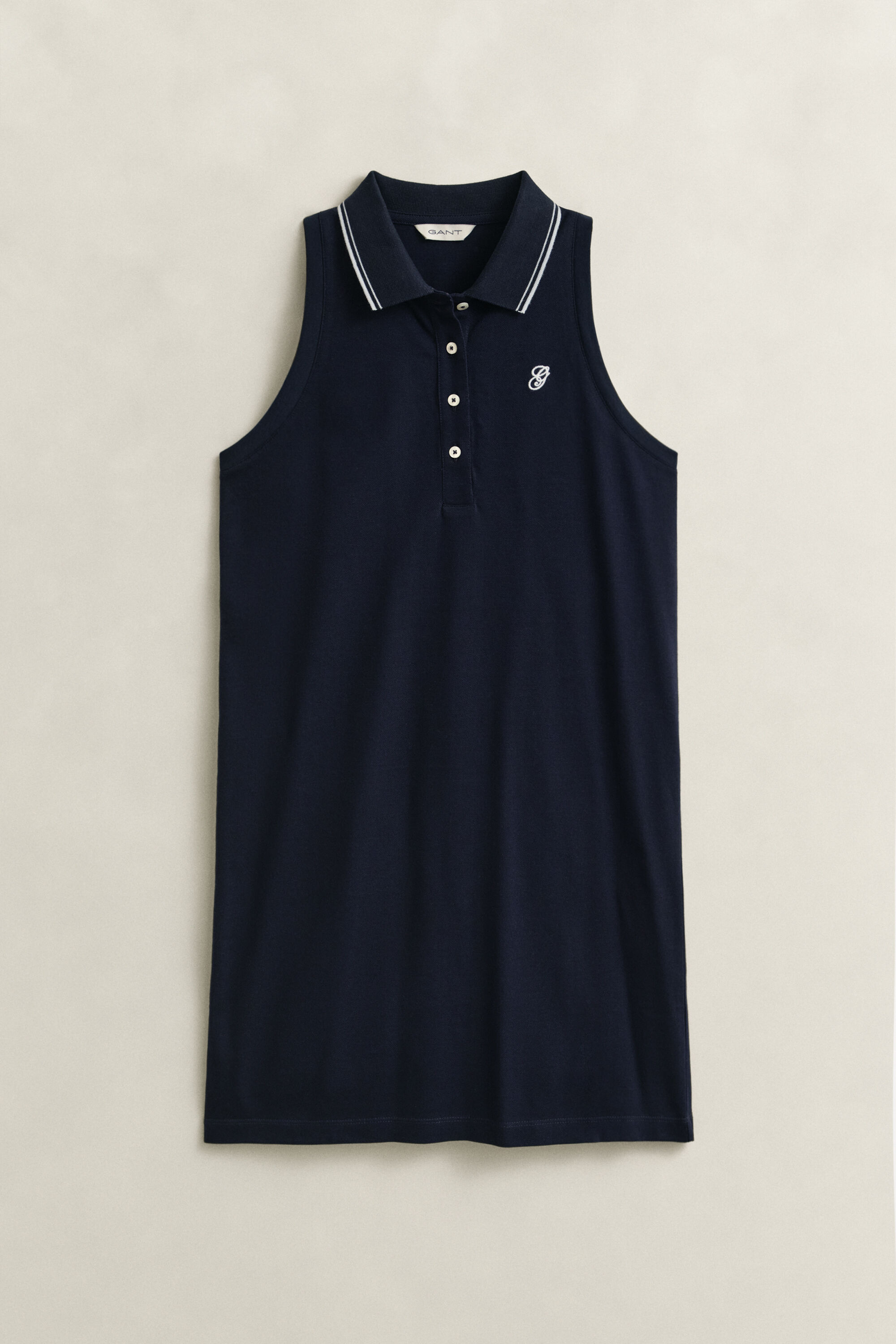 Vestido tipo polo de piqué sin mangas