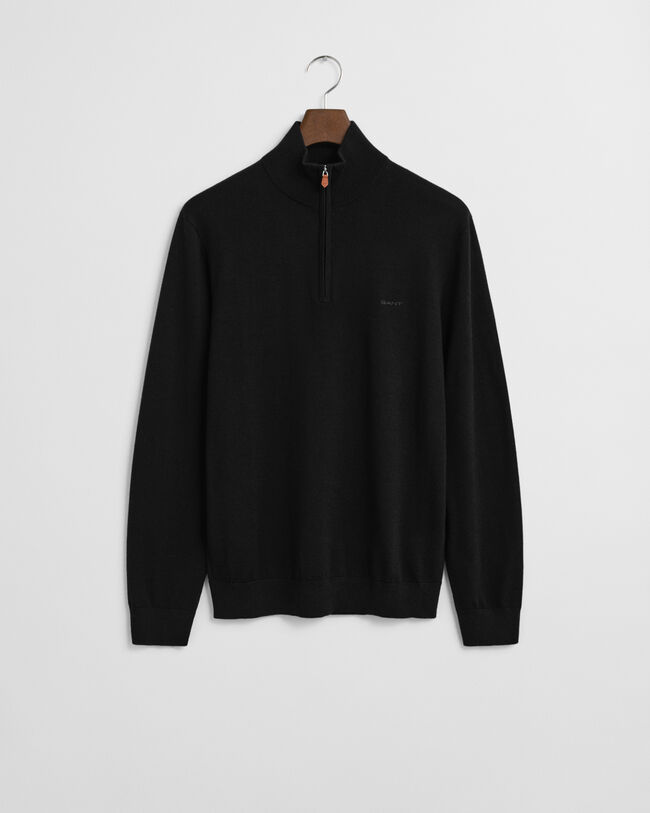 Jersey de lana merino extrafina con media cremallera