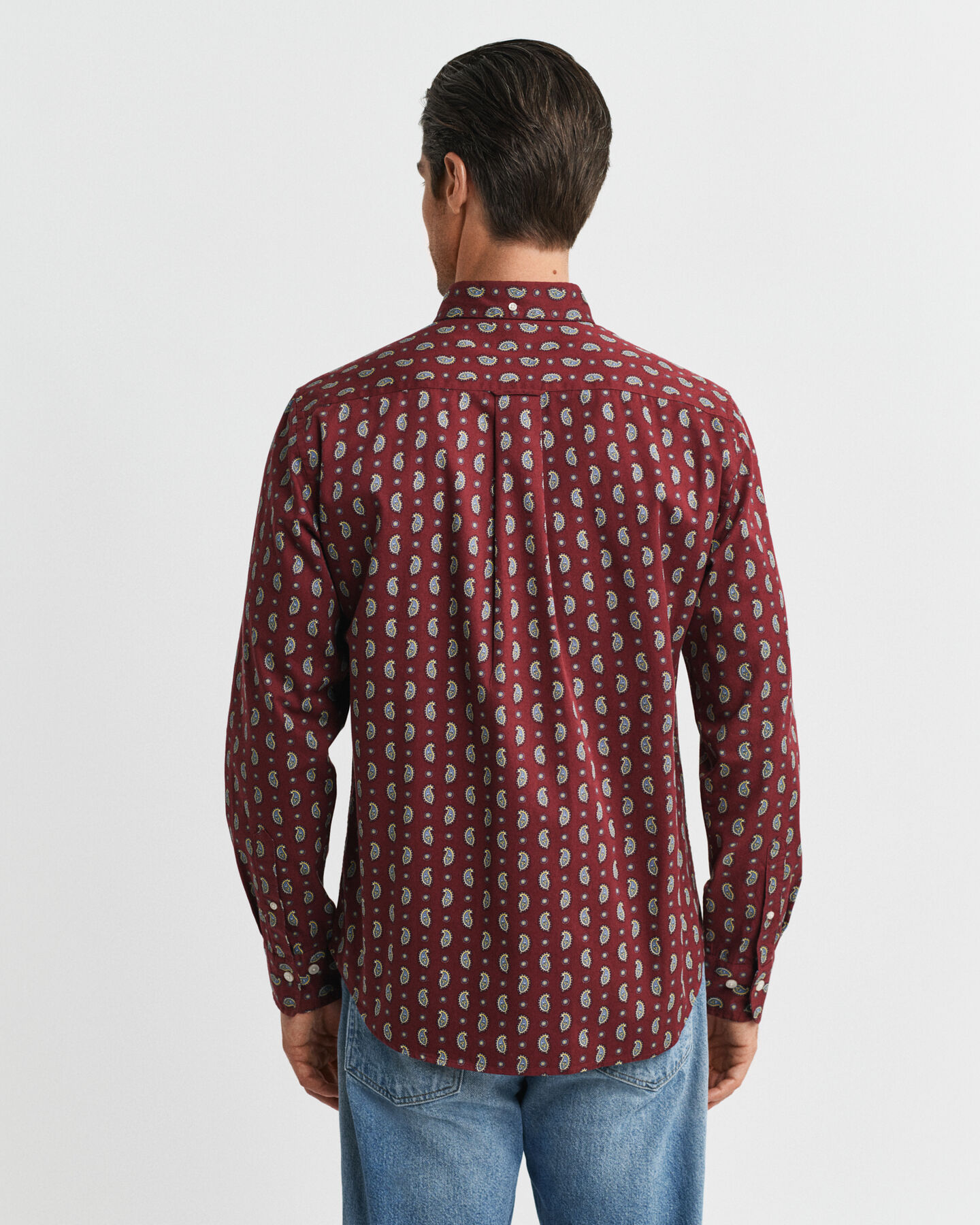 Camisa Regular Fit de sarga con estampado de cachemir