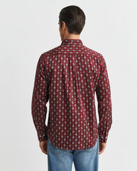 Camisa Regular Fit de sarga con estampado de cachemir