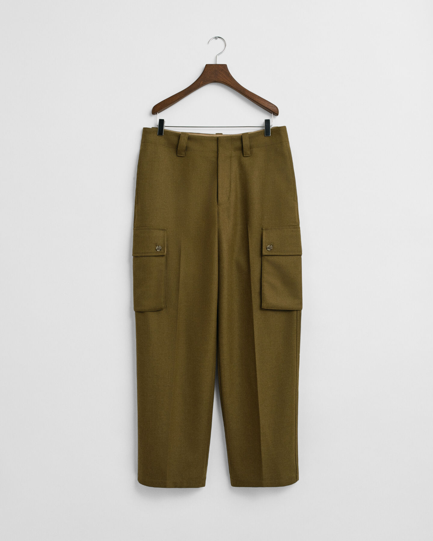 Pantalones cargo Relaxed Fit en mezcla de lana