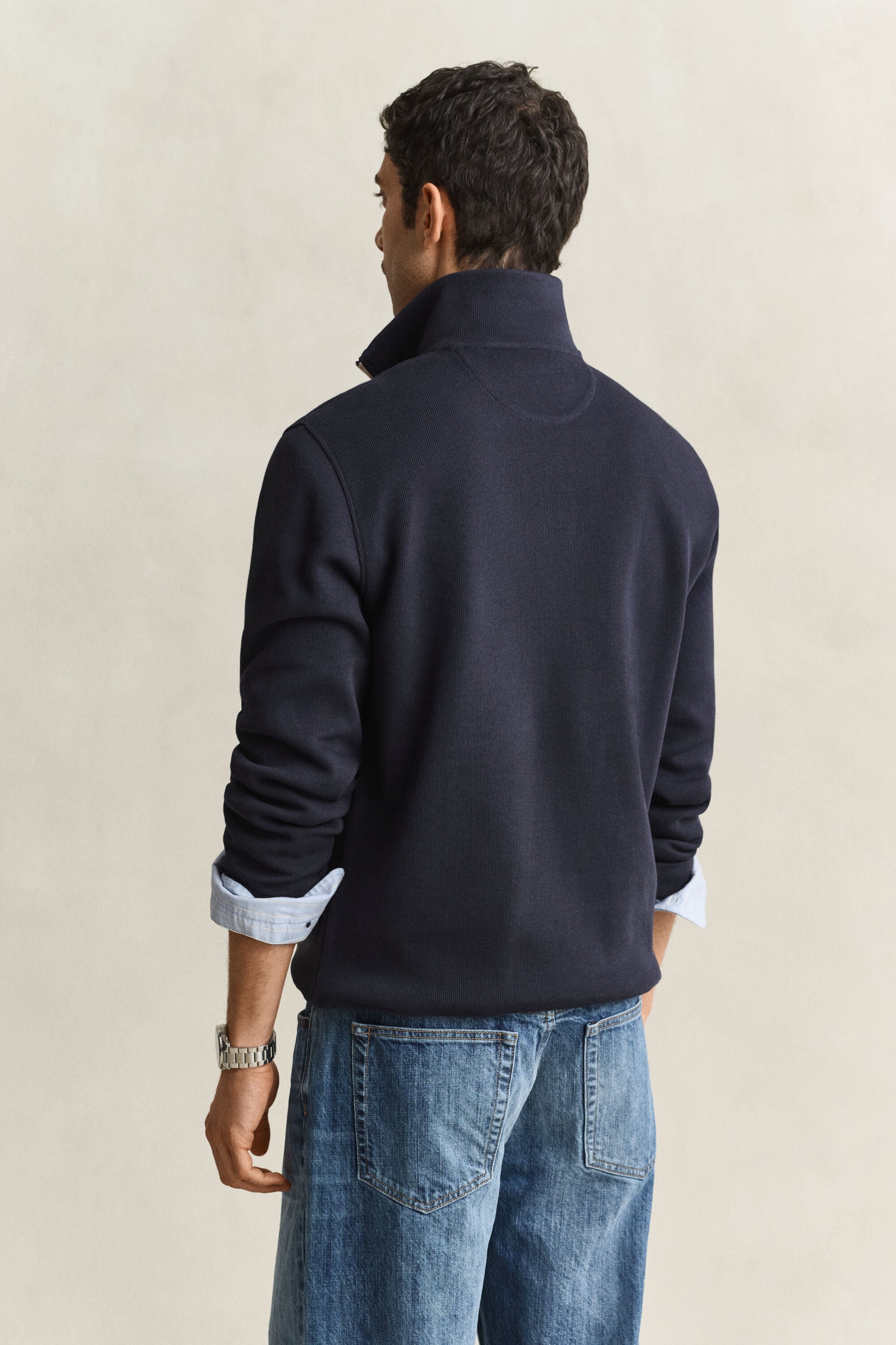 Sudadera Sacker Rib con media cremallera