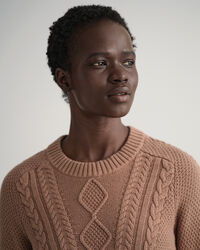 Jersey de cuello redondo con punto de ochos