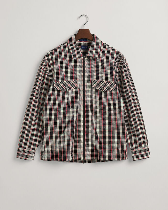 Camisa Relaxed Fit en sarga gruesa con cremallera