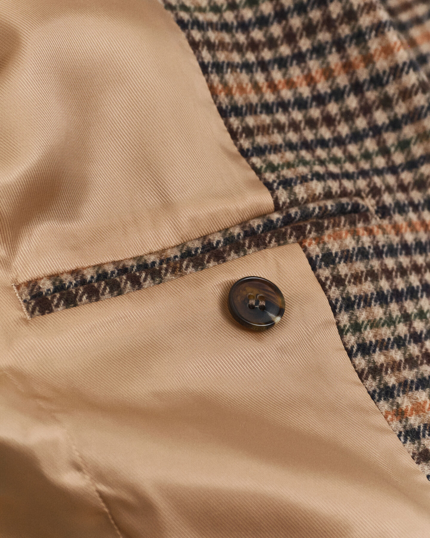 Americana Regular Fit de lana con diseño de pata de gallo