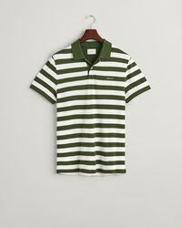 Polo de piqu&eacute; a rayas anchas