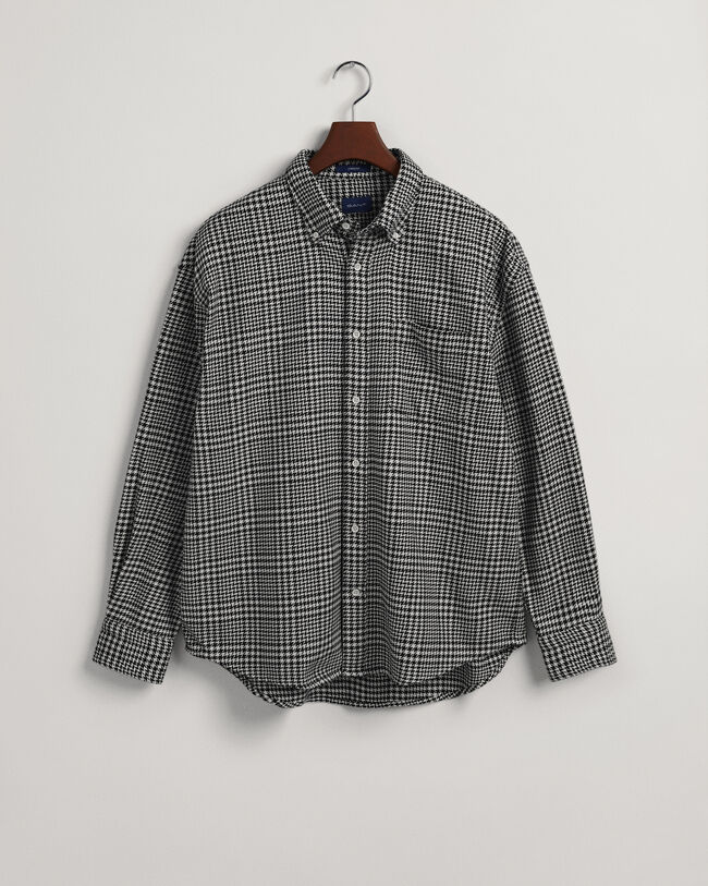 Camisa extragrande de algodón Houndstooth