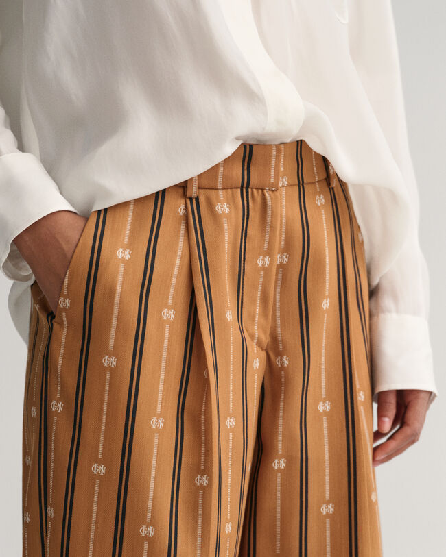 Pantalones Relaxed Fit Monogram a rayas