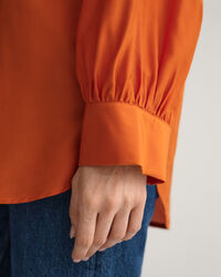 Blusa Popover de seda y lyocell