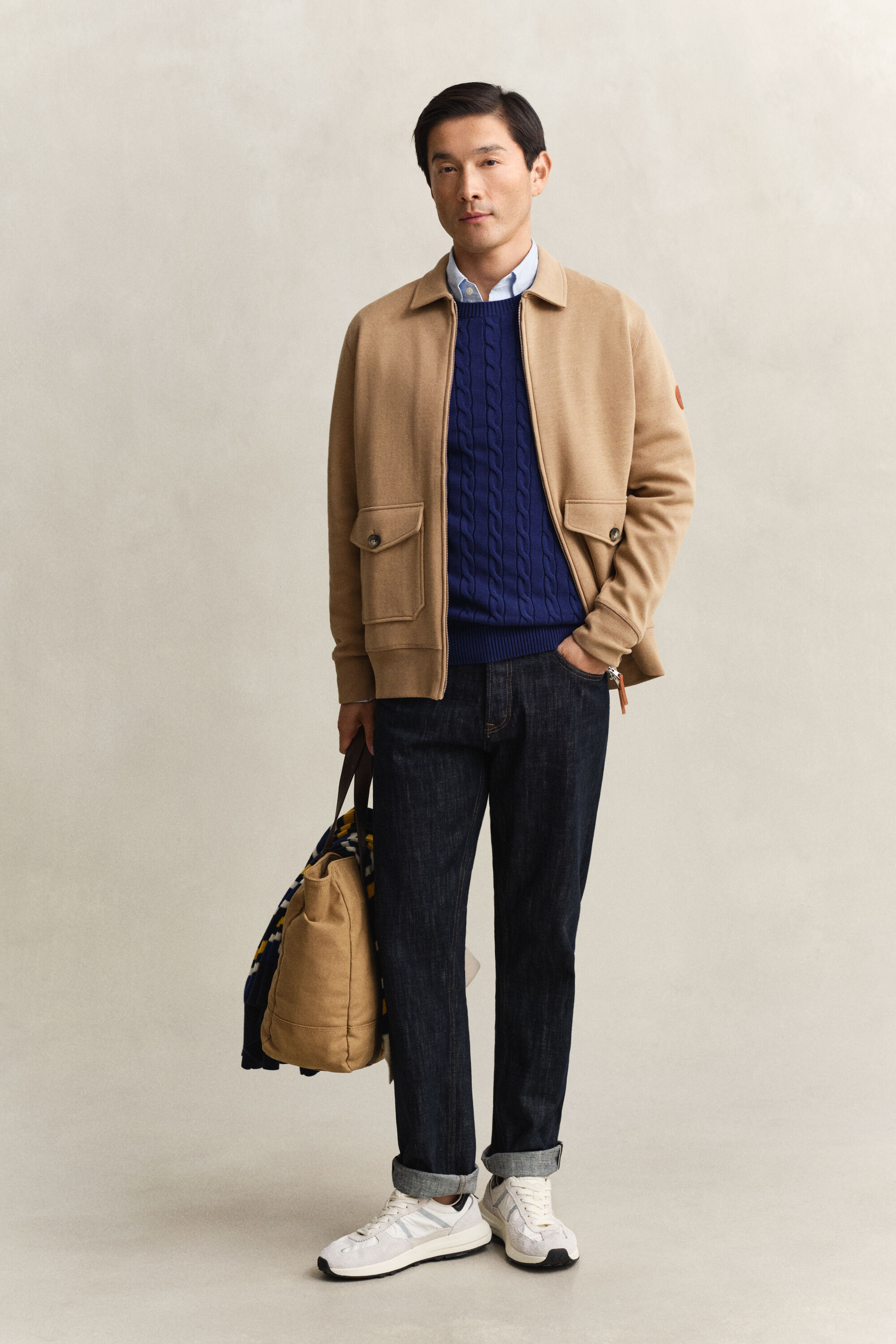 Sudadera de punto roma con cremallera