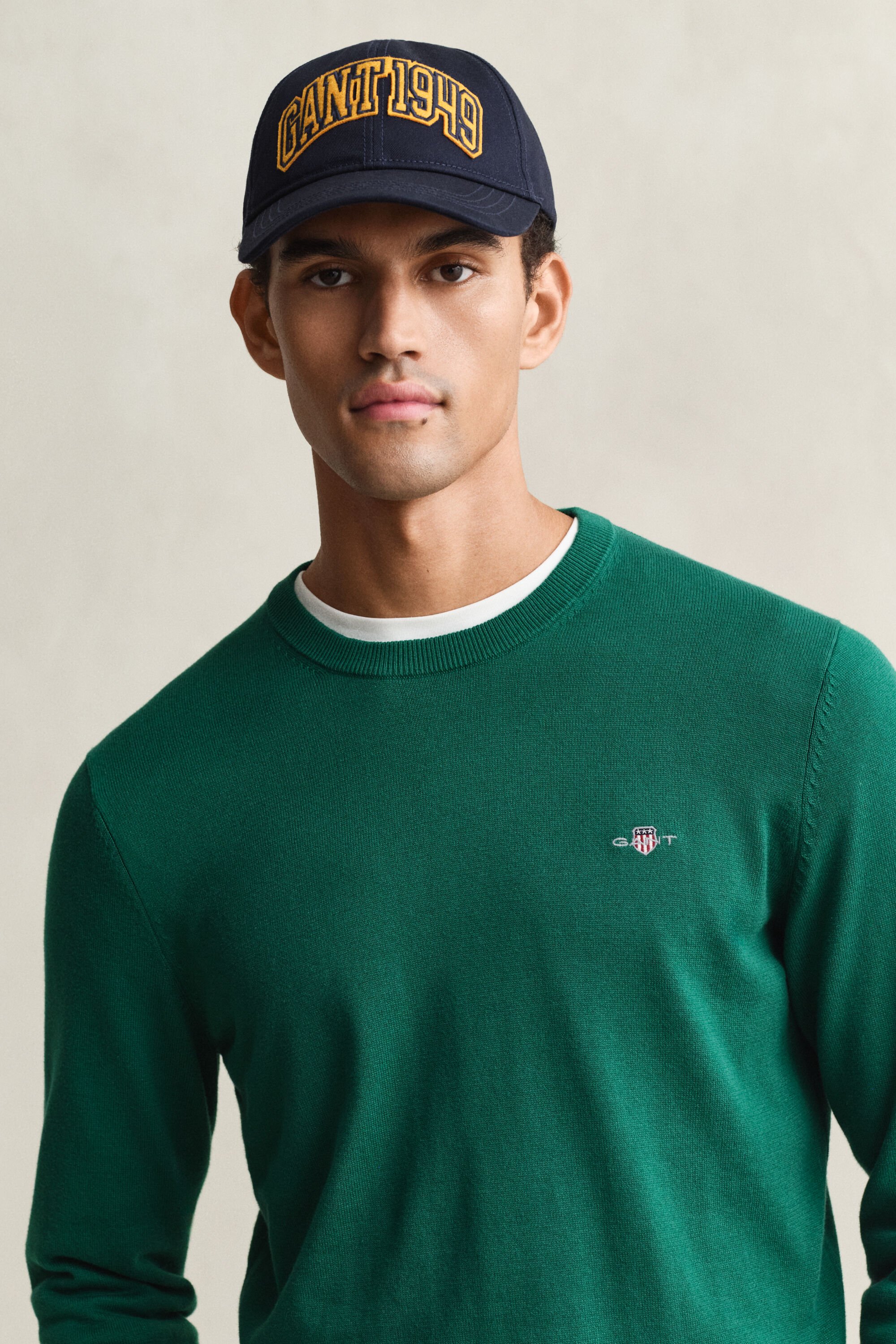 Jersey de algodón con cuello redondo