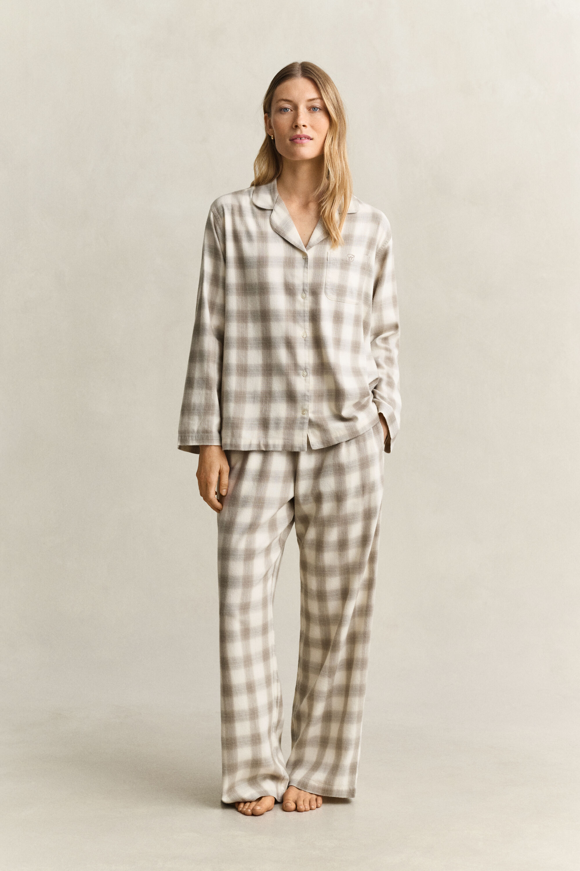 Pijama de franela a cuadros