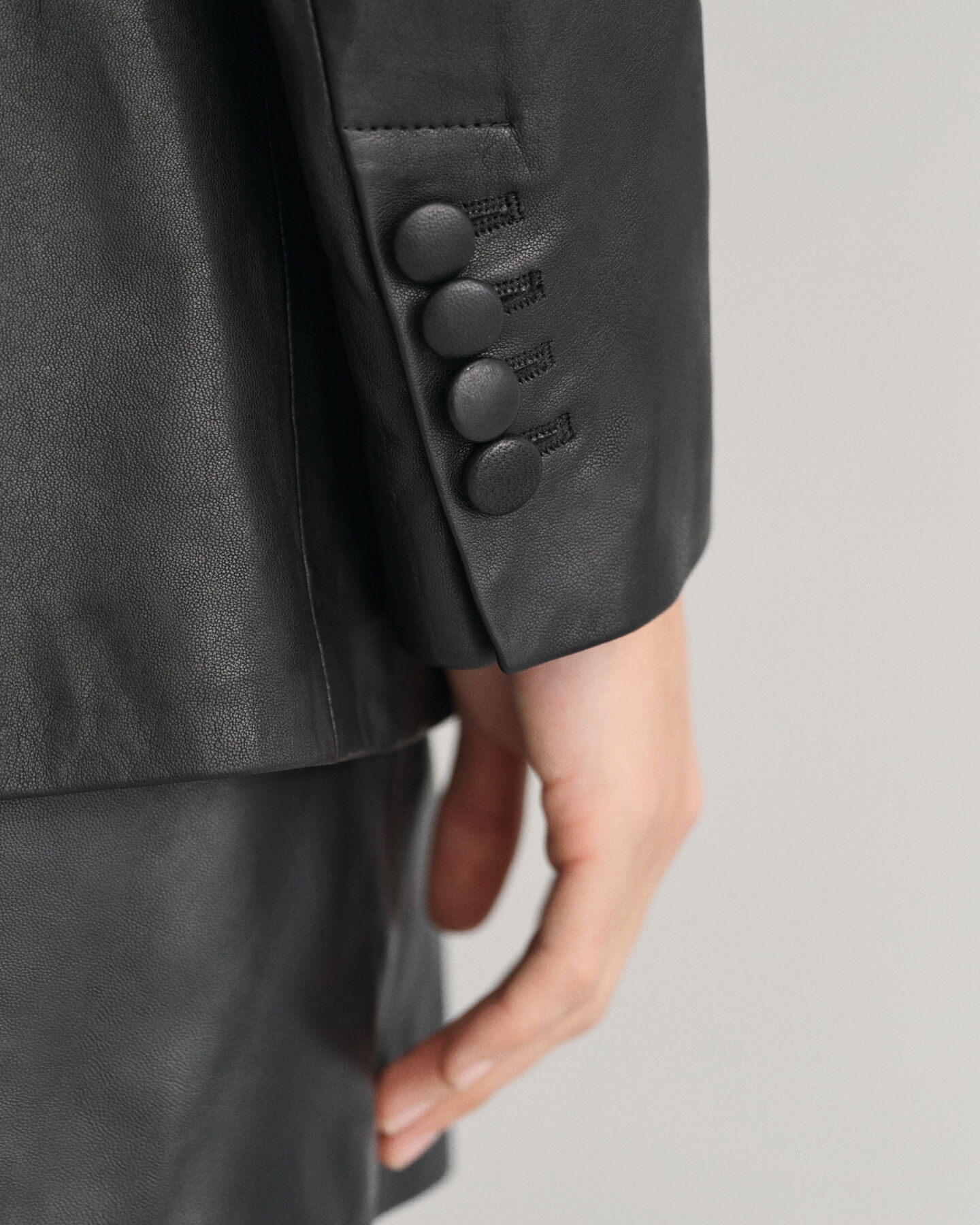 Americana de piel Regular Fit