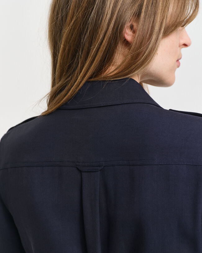 Vestido camisero con bolsillo