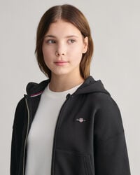 Sudadera corta con cremallera y capucha Shield Teen Girls