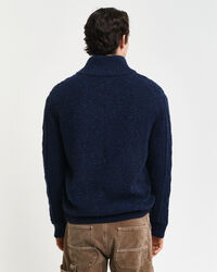 Cárdigan de punto de ochos con cremallera