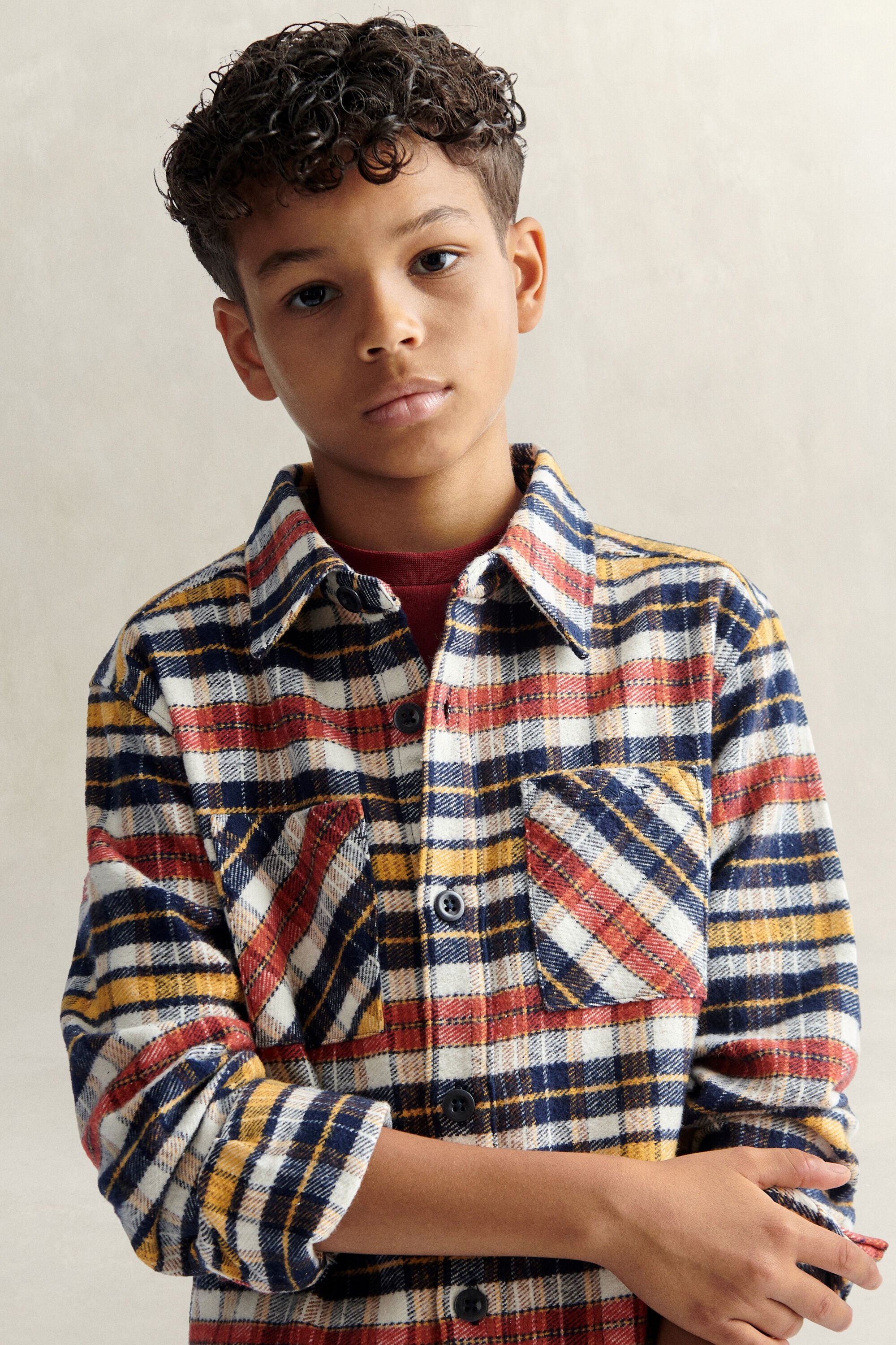 Sobrecamisa de cuadros Teen Boys