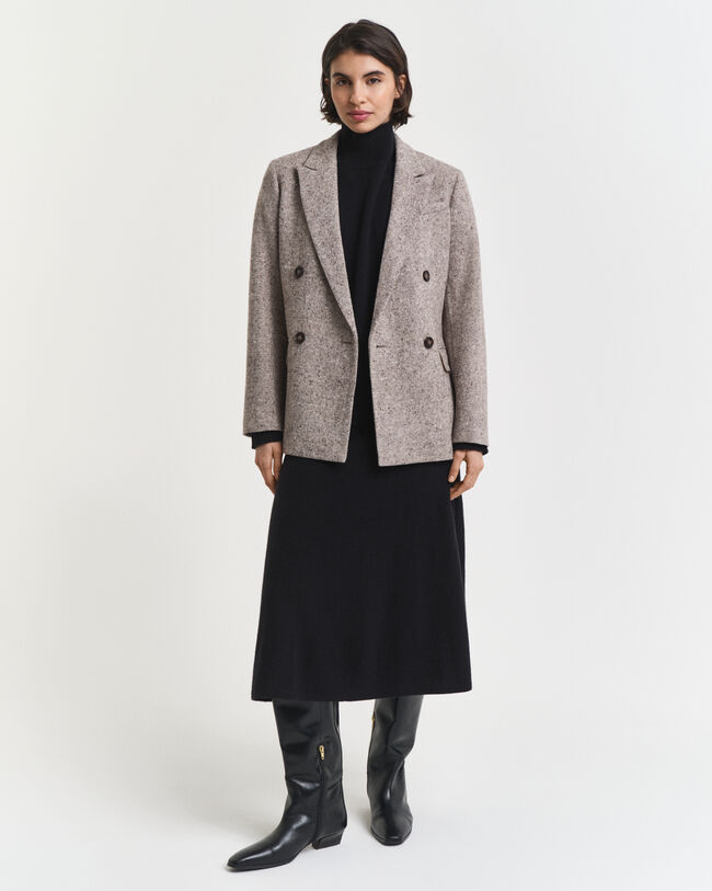 Jersey de cuello de cisne en lana de oveja muy fina