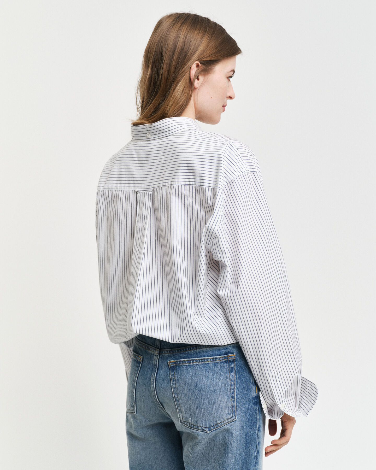 Camisa Relaxed Fit Heritage Poplin a rayas