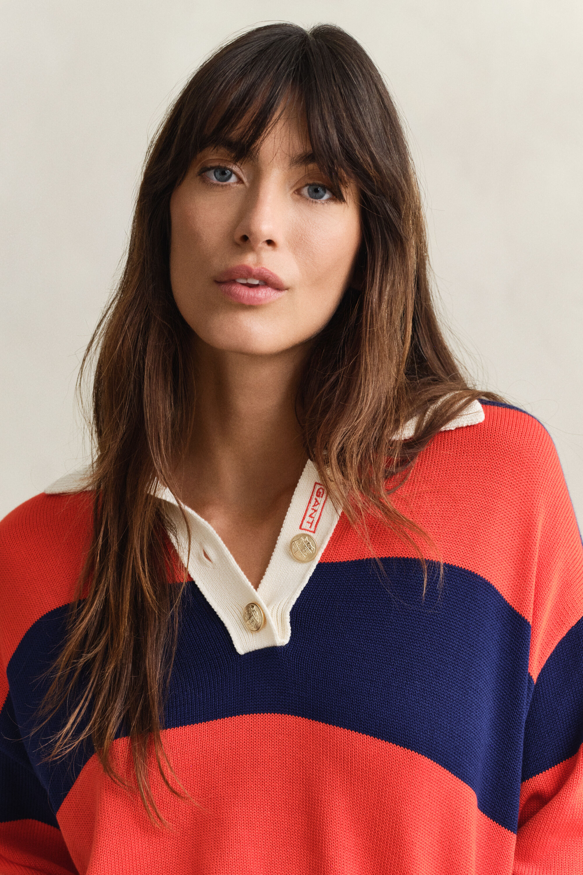 Rugger de algodón a rayas