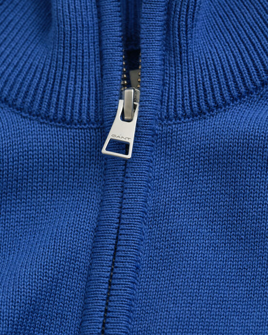 Cárdigan de algodón con cremallera Casual