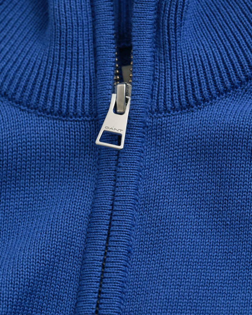 Cárdigan de algodón con cremallera Casual