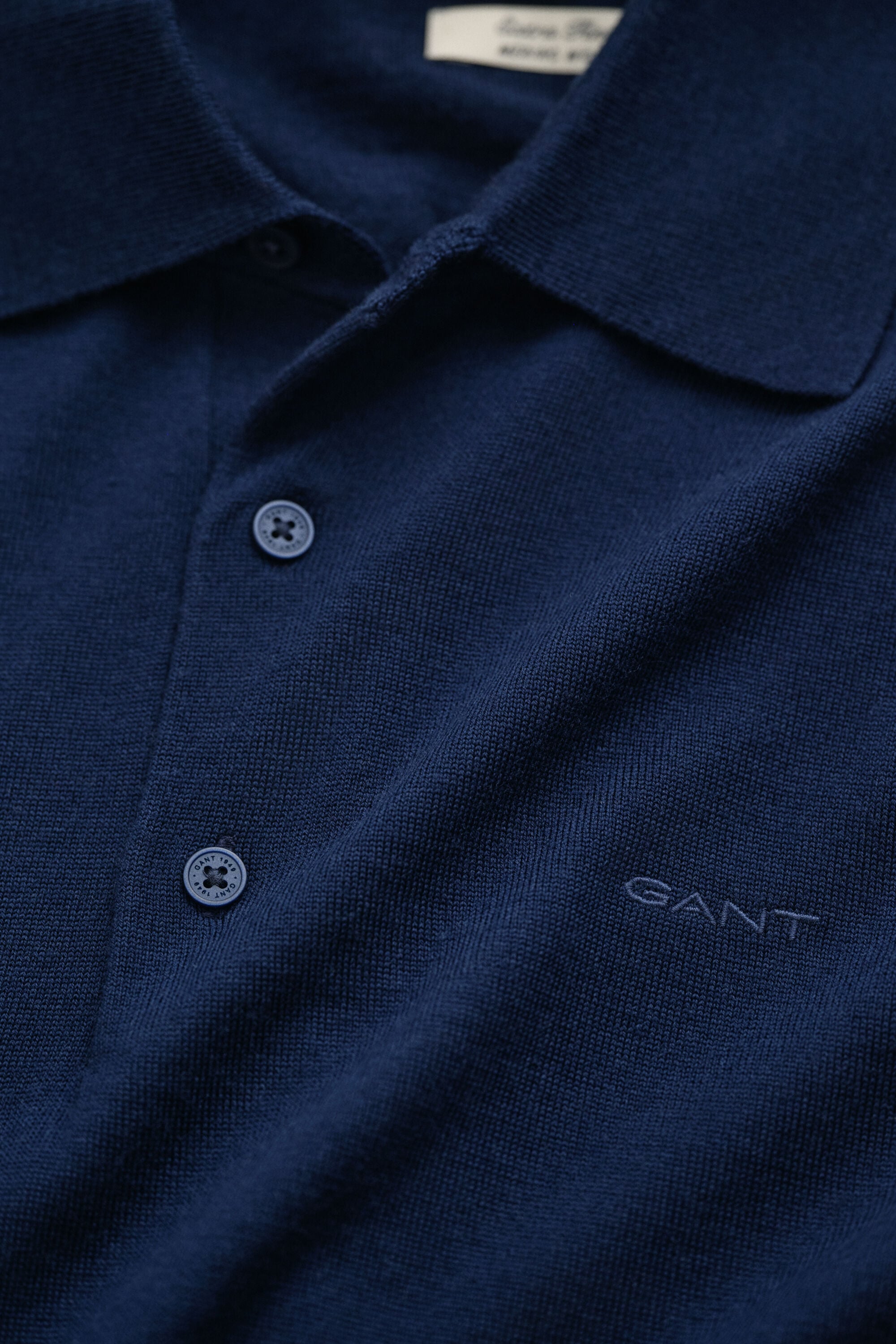 Jersey tipo polo de lana merino extrafina