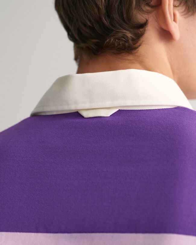 Rugger de manga corta con rayas en bloque Retro